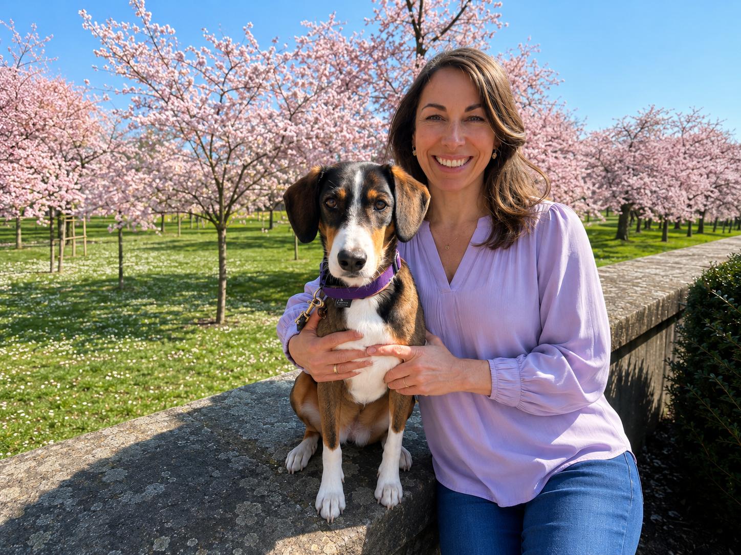 Kristin Götz mit ihrem Hund